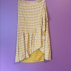 Yellow Patterned Women's Skirt